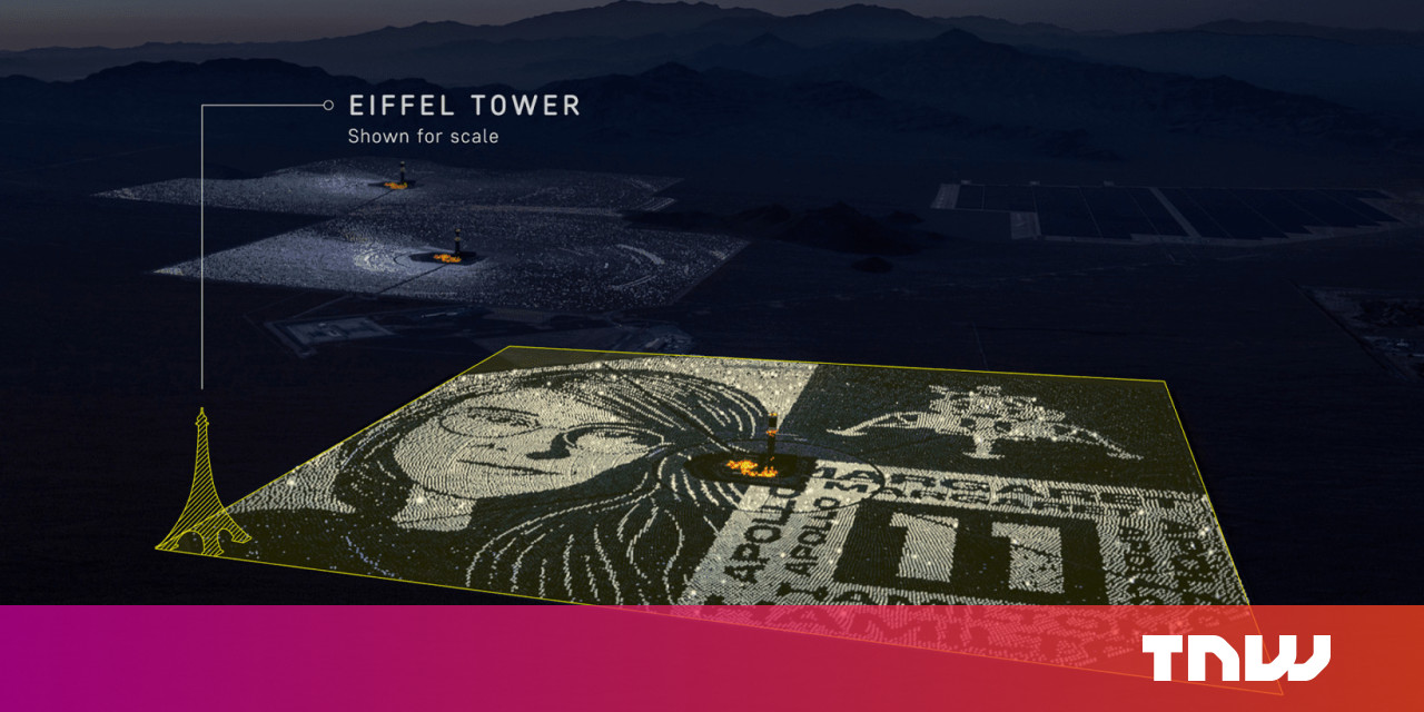 Google used 107,000 solar panels to make a portrait of this Apollo 11 hero