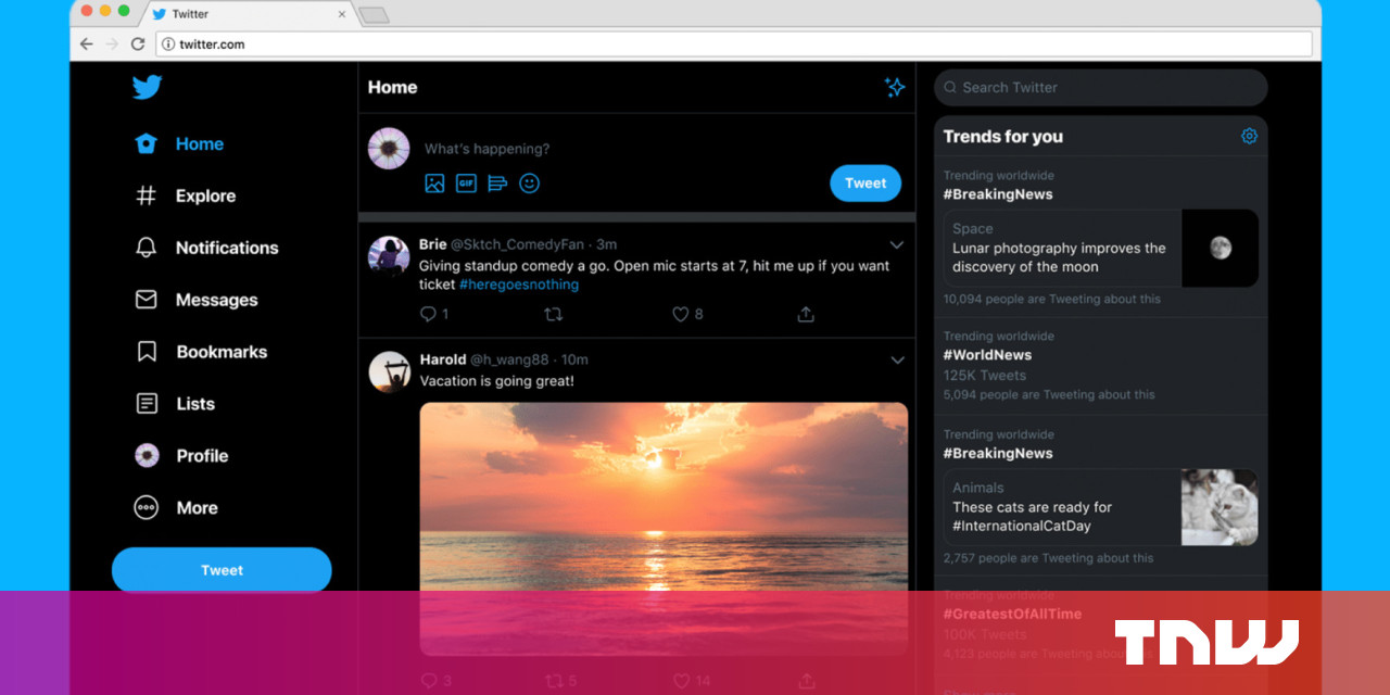 Twitter launches its faster, cleaner design, including new color themes