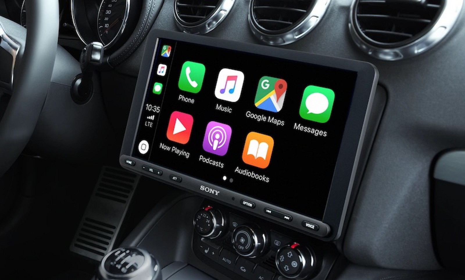 Sony's Latest CarPlay Receiver Features a Large 8.9-Inch Touchscreen That Hovers Over the Dashboard