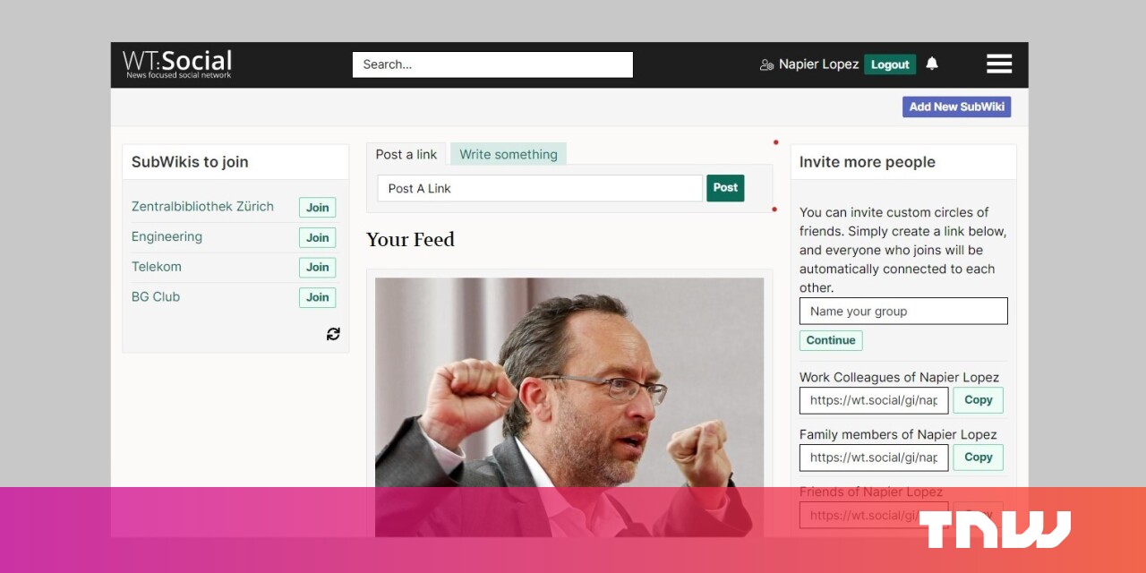 Wikipedia’s co-founder takes on Facebook with ad-free social network