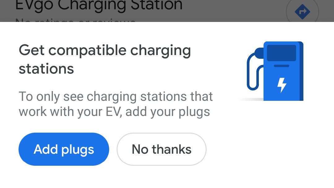 Google Maps can now search for electric vehicle charging stations by plug type