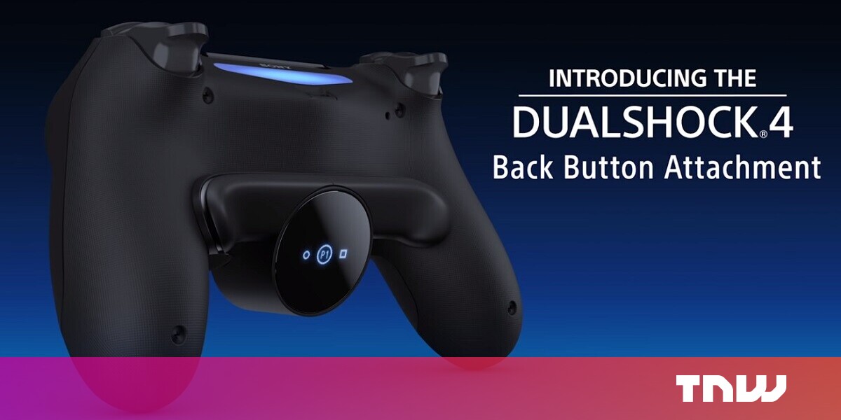 Sony's adding back buttons to the PS4 controller via this official attachment