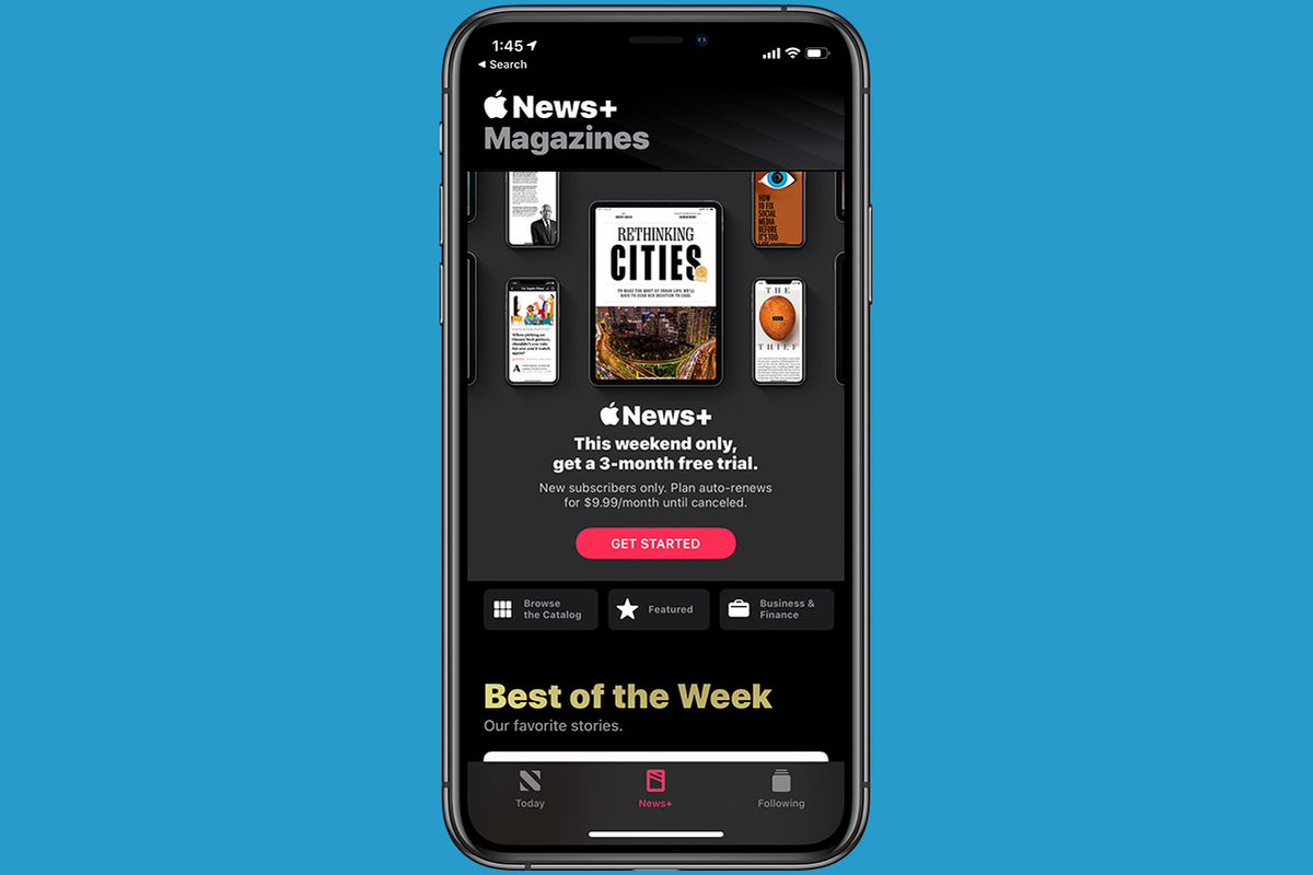 This weekend, new Apple News+ users can score a three-month free trial