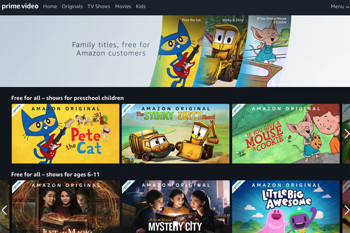 A bunch of Amazon kids shows are now free even if you're not a Prime member