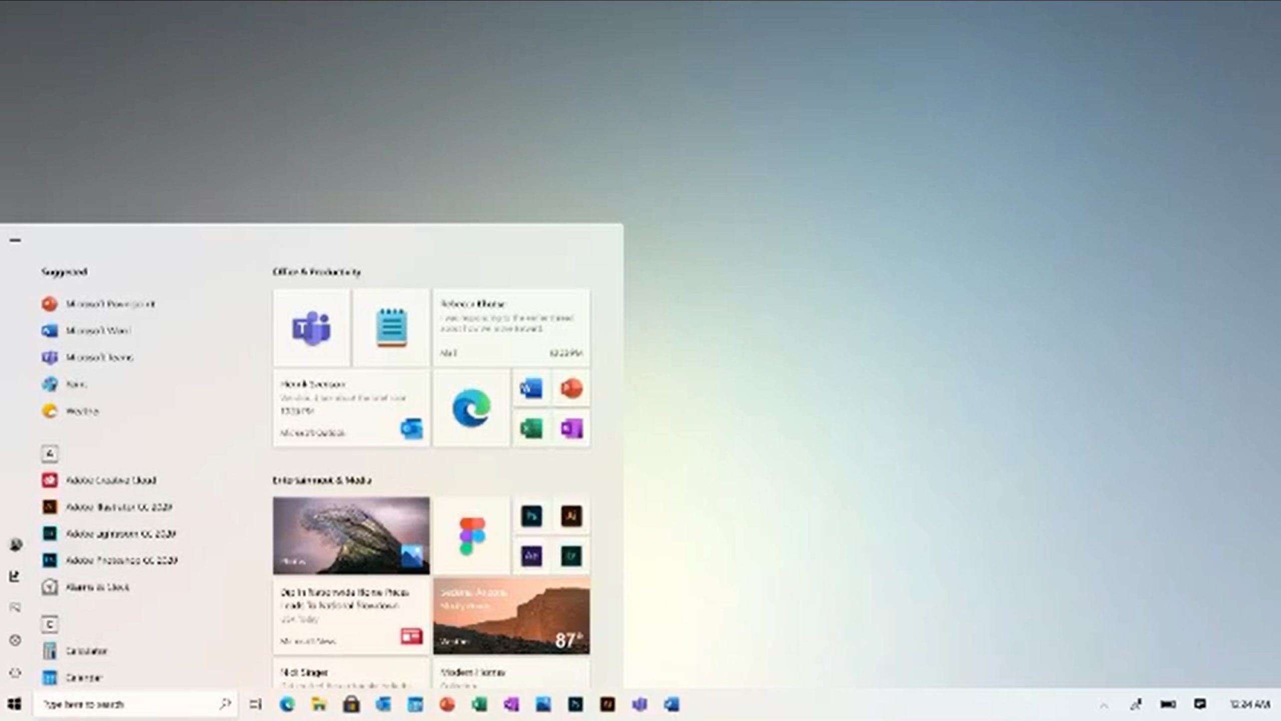 Microsoft Showcases a New Start Menu with More Fluent Design