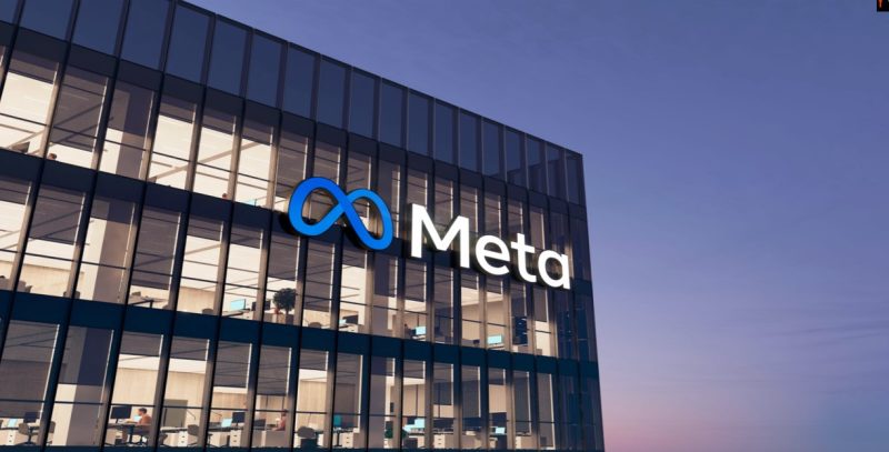 Meta Logo Building